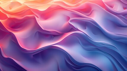 Obraz premium Abstract Wavy Background With Orange, Pink, and Blue Color Scheme