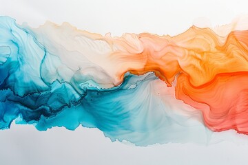 Watercolor Paint Blending on Paper for Creative Designs Generative AI