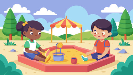 two-children-play-in-the-sandbox-on-the-playground 