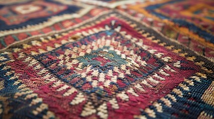 Ancient Rug: A handwoven ancient rug, preserving traditional patterns over the years, tells a story filled with experiences 