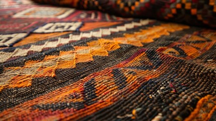 Ancient Rug: A handwoven ancient rug, preserving traditional patterns over the years, tells a story filled with experiences 