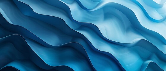 Obraz premium A blue wave with a white background