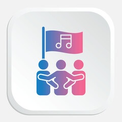 National Anthem Icon - Symbolizing Patriotism and National Identity Through Music