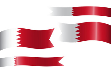 Set of flag ribbon with colors of Brazil for independence day celebration decoration