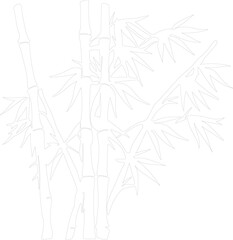 bamboo shoots outline