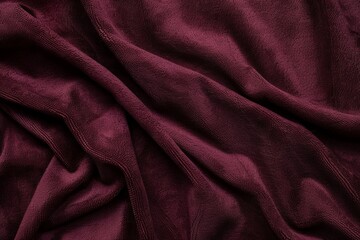 Deep red velvet fabric is draped and folded, creating a luxurious and elegant background with a soft texture. The rich color and texture of the velvet add depth and sophistication to the image