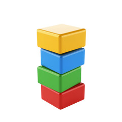 Obraz premium 3d risk management icon, colorful blocks