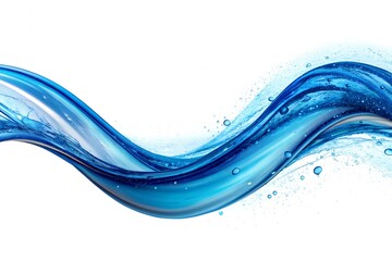 blue water with shimmers like a wave on a white background
