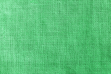 texture fabric burlap for sewing green background color macro