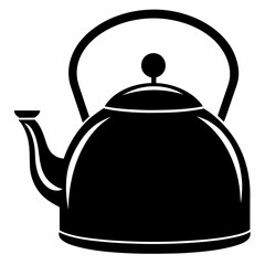 Obraz premium Kettle black silhouette illustration