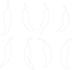 hot chili peppers outline