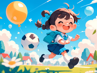 Naklejka premium Soccer kids 