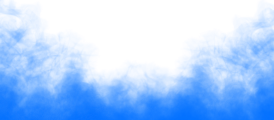 Blue smoke isolated on transparent white background