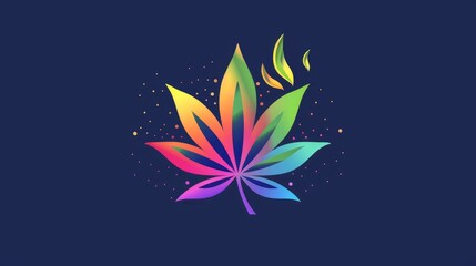 Naklejka premium Embrace the concept of legalizing drug consumption with a vibrant logo featuring a marijuana leaf symbolizing medical cannabis hemp extract CBD and ganja aligned in a horizontal design