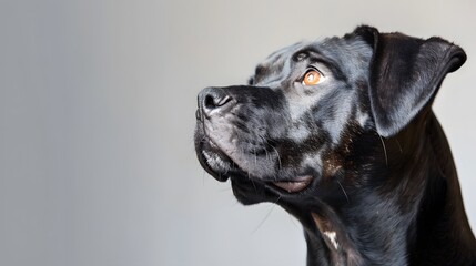 Labrador Retriever smooth coat portrait, profile view