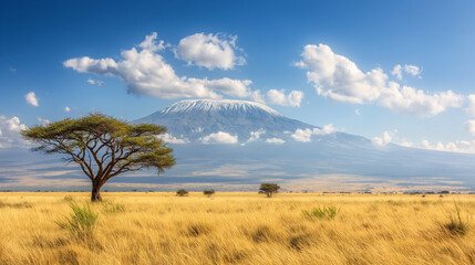 kilimanjaro, africa, savannah, landscape, mountain, nature, scenic, tanzania, east africa, travel,...