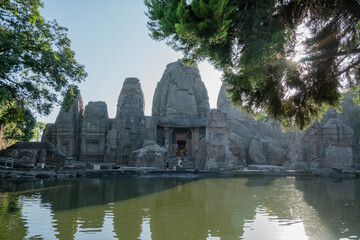 Ruins at Masroor, the largest 8th century monolithic rock cut temple complex