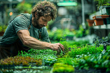 Aquarist Designing a Complex Planted Aquarium