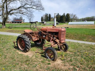 Fototapeta premium Old farm tractor