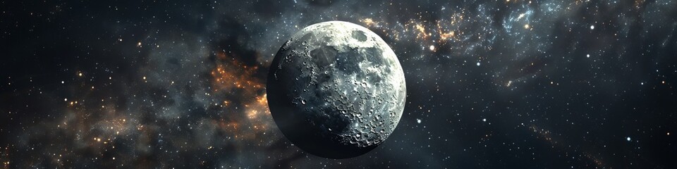 Fototapeta premium 3D moon in space.