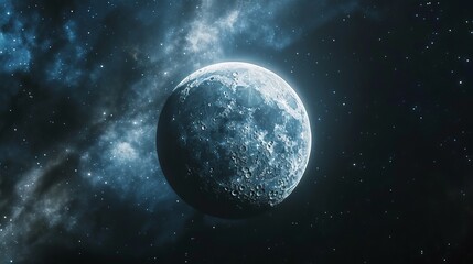 Obraz premium 3D moon in space.
