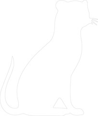 yellow mongoose outline