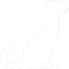 yellow mongoose outline
