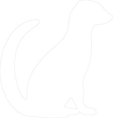 yellow mongoose outline