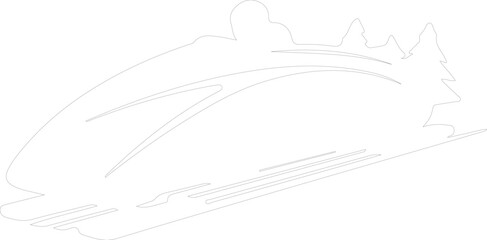 bobsleigh outline