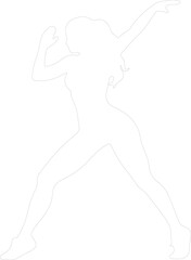 Naklejka premium fitness outline