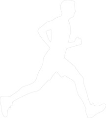 Fototapeta premium jogger outline