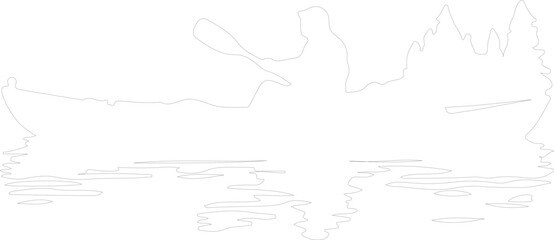 Obraz premium kayaker outline