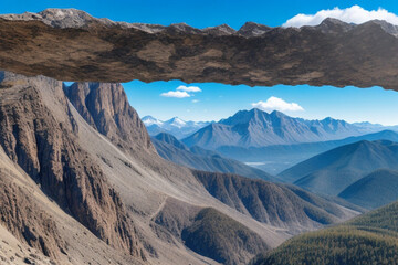 Scenic View of Mountains Against Blue Sky

