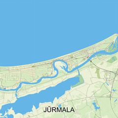 Obraz premium Jūrmala, Latvia map poster art