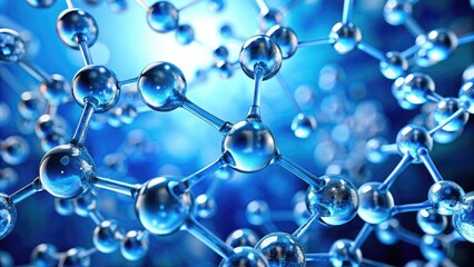 molecules on an abstract background