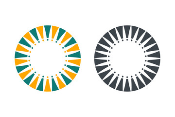 Colorful and Monochrome Mandala Designs . Vector Circle  for Decoration 