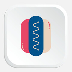 Hot Dog Icon - Representing a Classic American Food Favorite