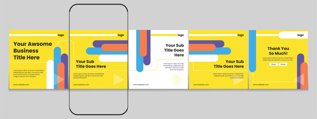 LinkedIn carousel post, social media Instagram carousel post, modern and editable business carousel template design © Tarek Digital