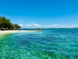 The beach at The Royal Bahamian Sandals Resort in Nassau, Bahamas.