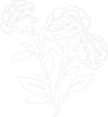 rhododendron outline