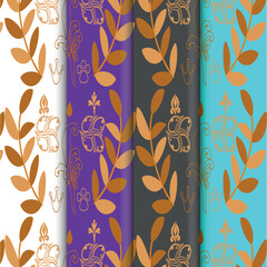 Simple straight line stripes of different design shapes.