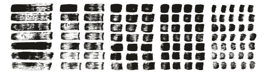 Hand Drawn Flat Paint Brush Thick Straight Lines High Detail Abstract Vector Background MEGA Set 