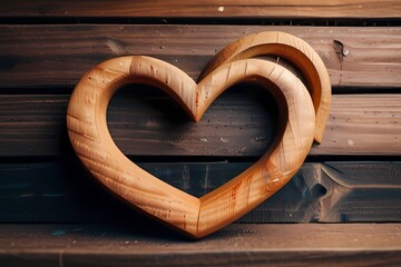 Two wooden hearts shape in the nature for greeting card. Two wooden hearts shape in the nature for greeting card - love, romantic
