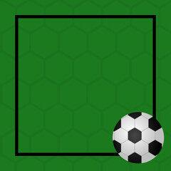 green soccer background with ball