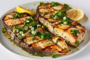 Delicious Caesar-Roasted Swordfish with Garlic and Lemon