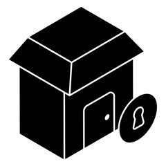 Modern design icon of home security