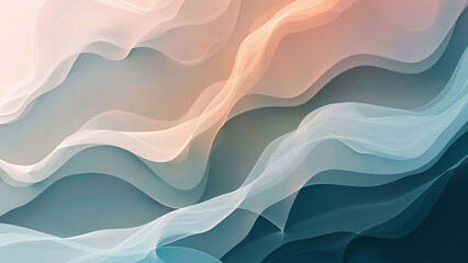 Fototapeta premium Serene Waves Abstract Gradient Design for Modern Artistic Backgrounds
