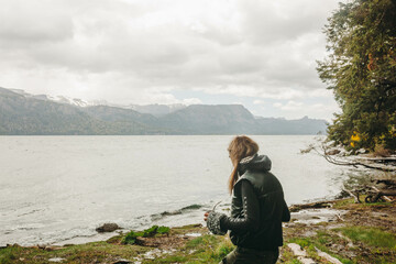 person in the lake