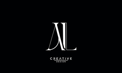 AL, LA, A, L, Abstract Letters Logo Monogram