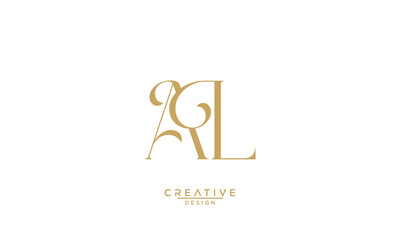 AL, LA, A, L, Abstract Letters Logo Monogram